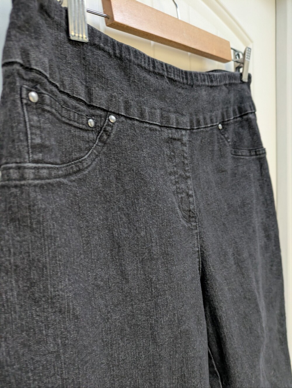 Ruby Rd. Black Stretch Denim Capris - Picture 2 of 4